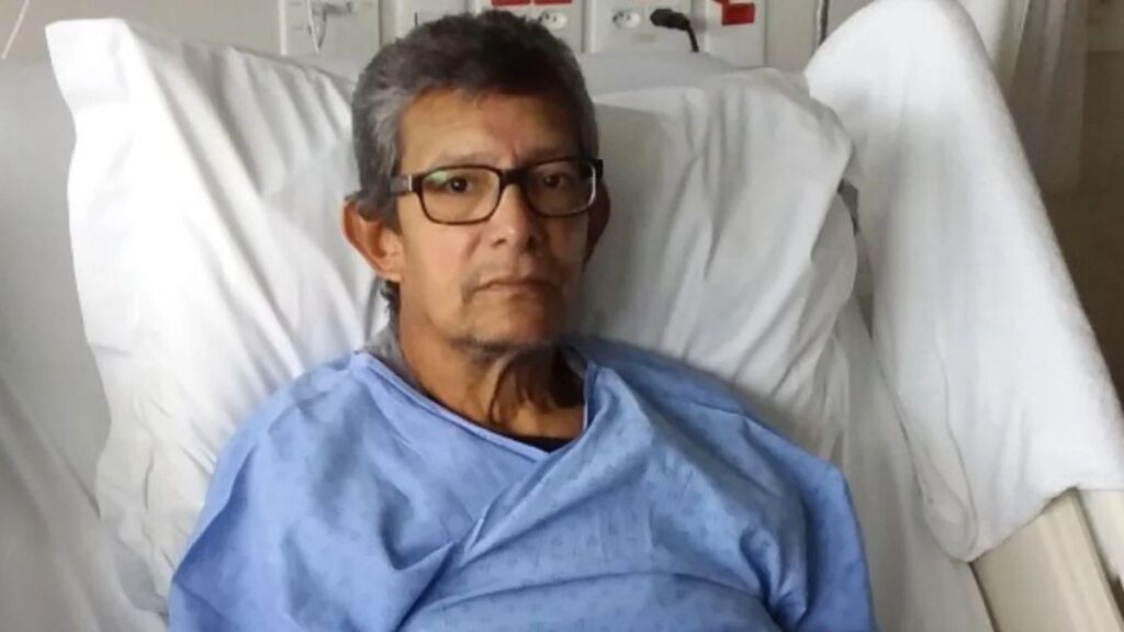 Geraldo Vaz Junior no hospital após complicações