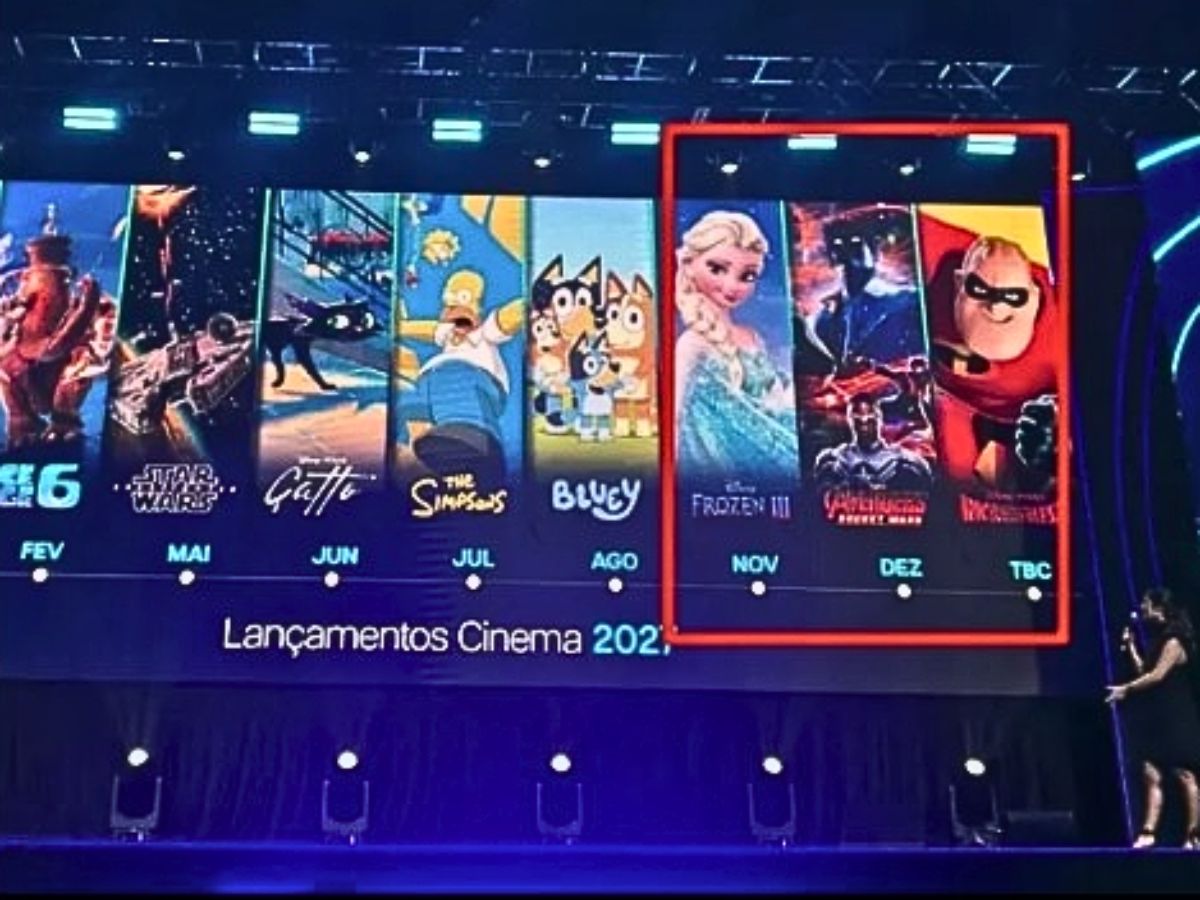 Imagem da tela do evento da Disney