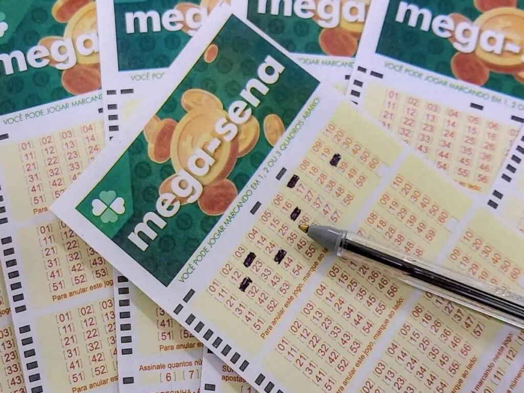 Imagem colorida de apostas da mega-sena