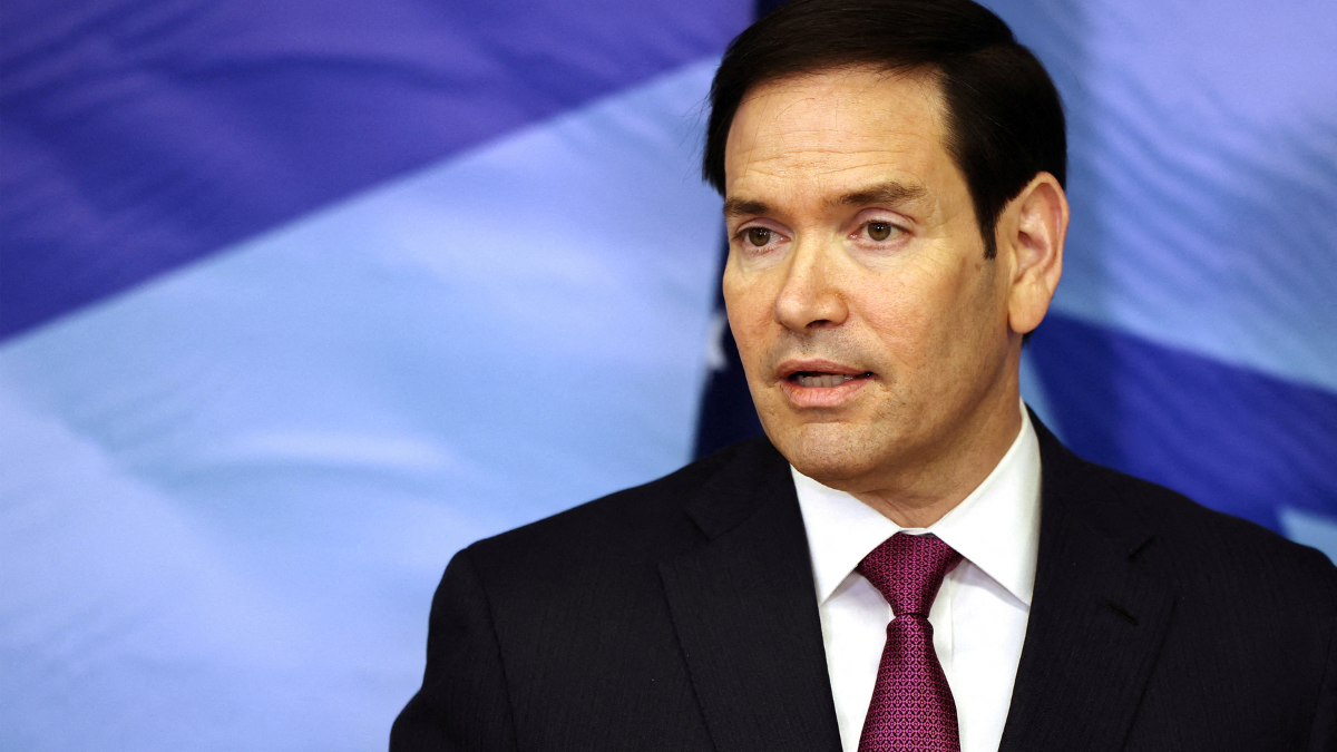 Marco Rubio O secretário de Estado dos EUA, Marco Rubio, em entrevista a jornalistas