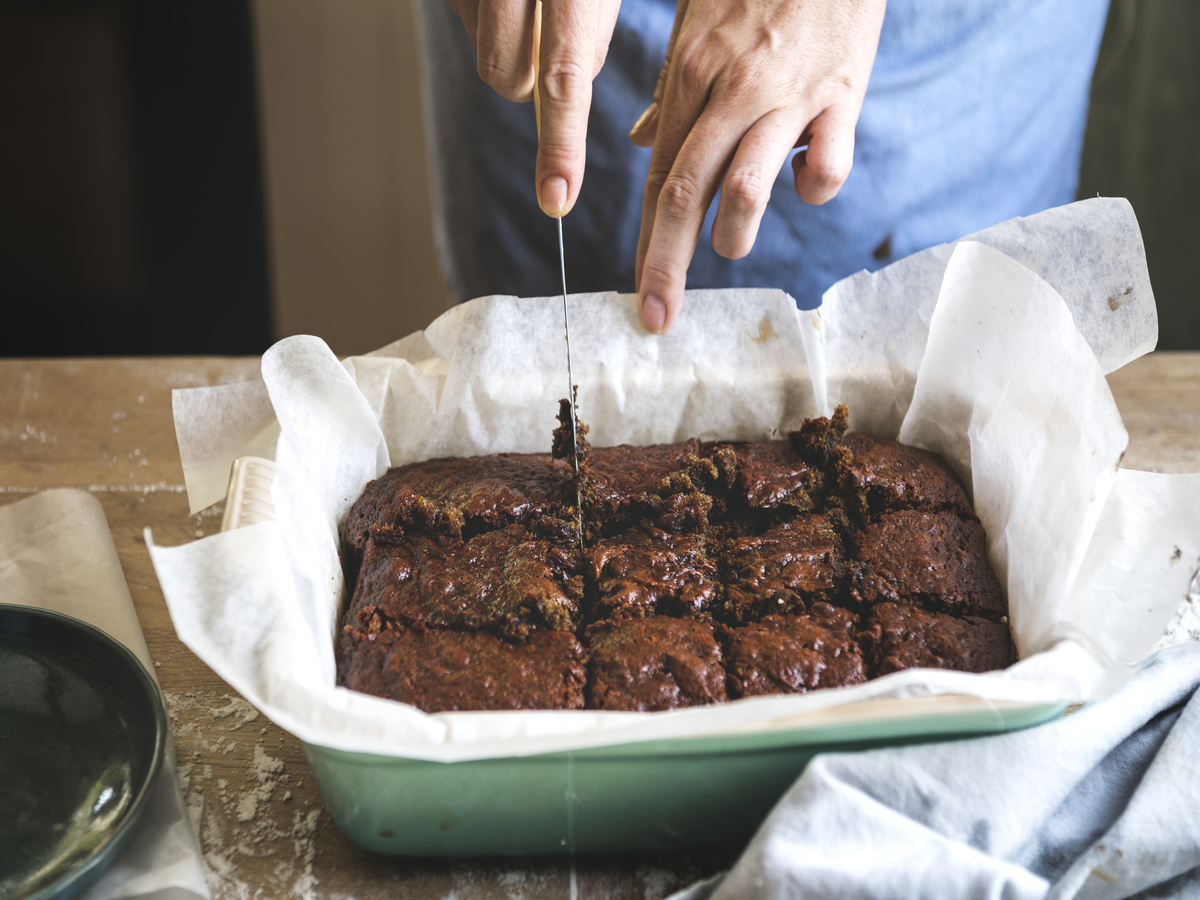 Homemade brownies food photography recipe idea Imagem colorida de Brownie