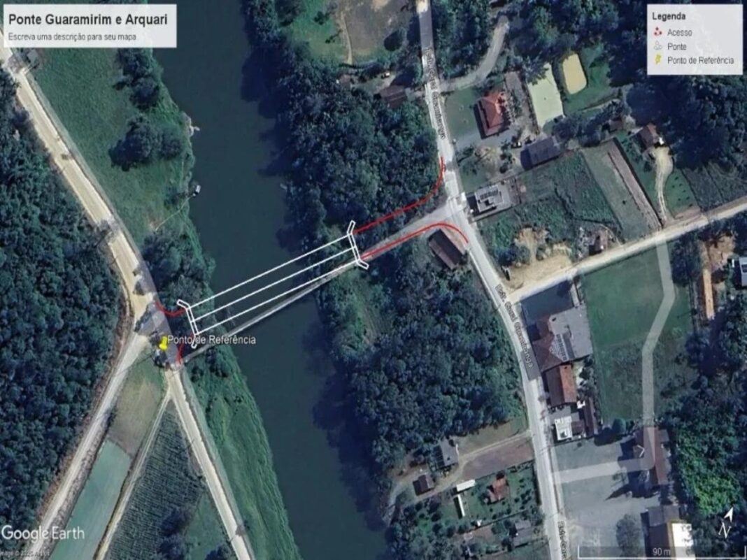 foto-ponte Imagem colorida de projeto de ponte