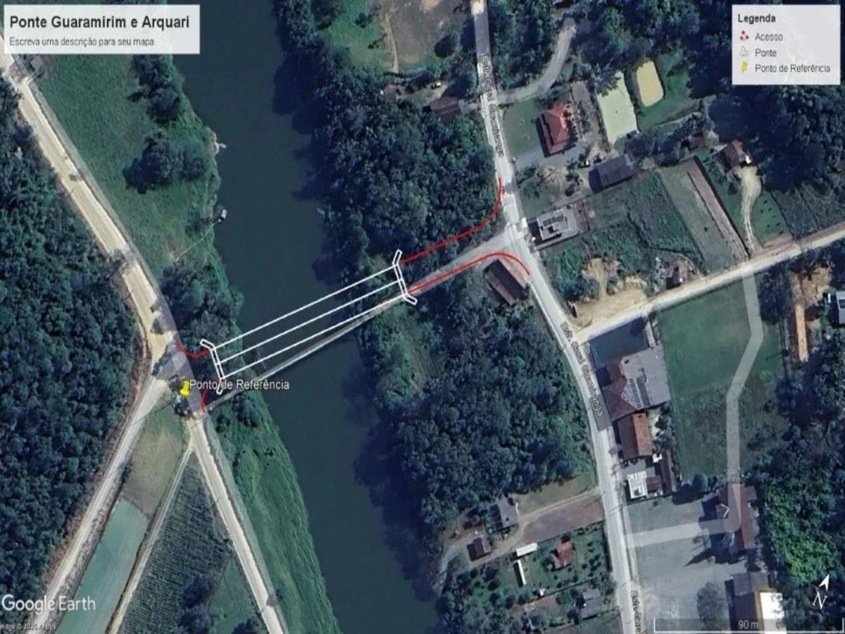 foto-ponte Imagem colorida de projeto de ponte