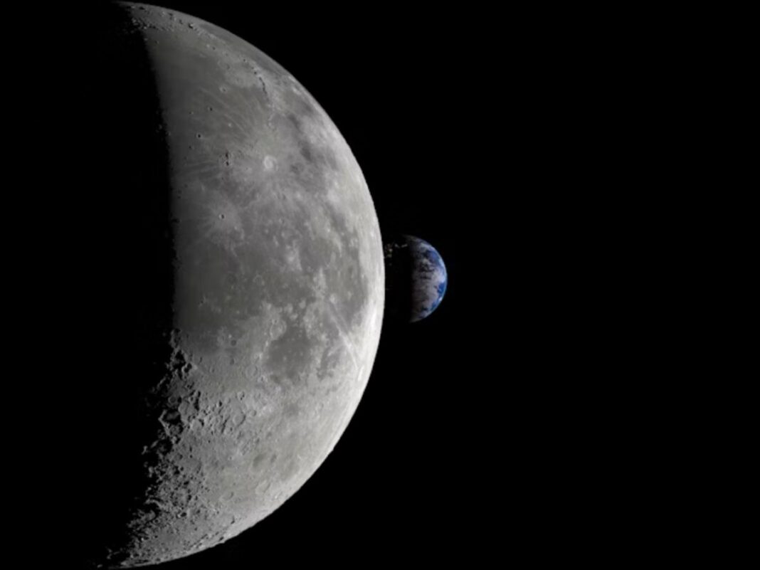 lua-terra Lua no céu noturno