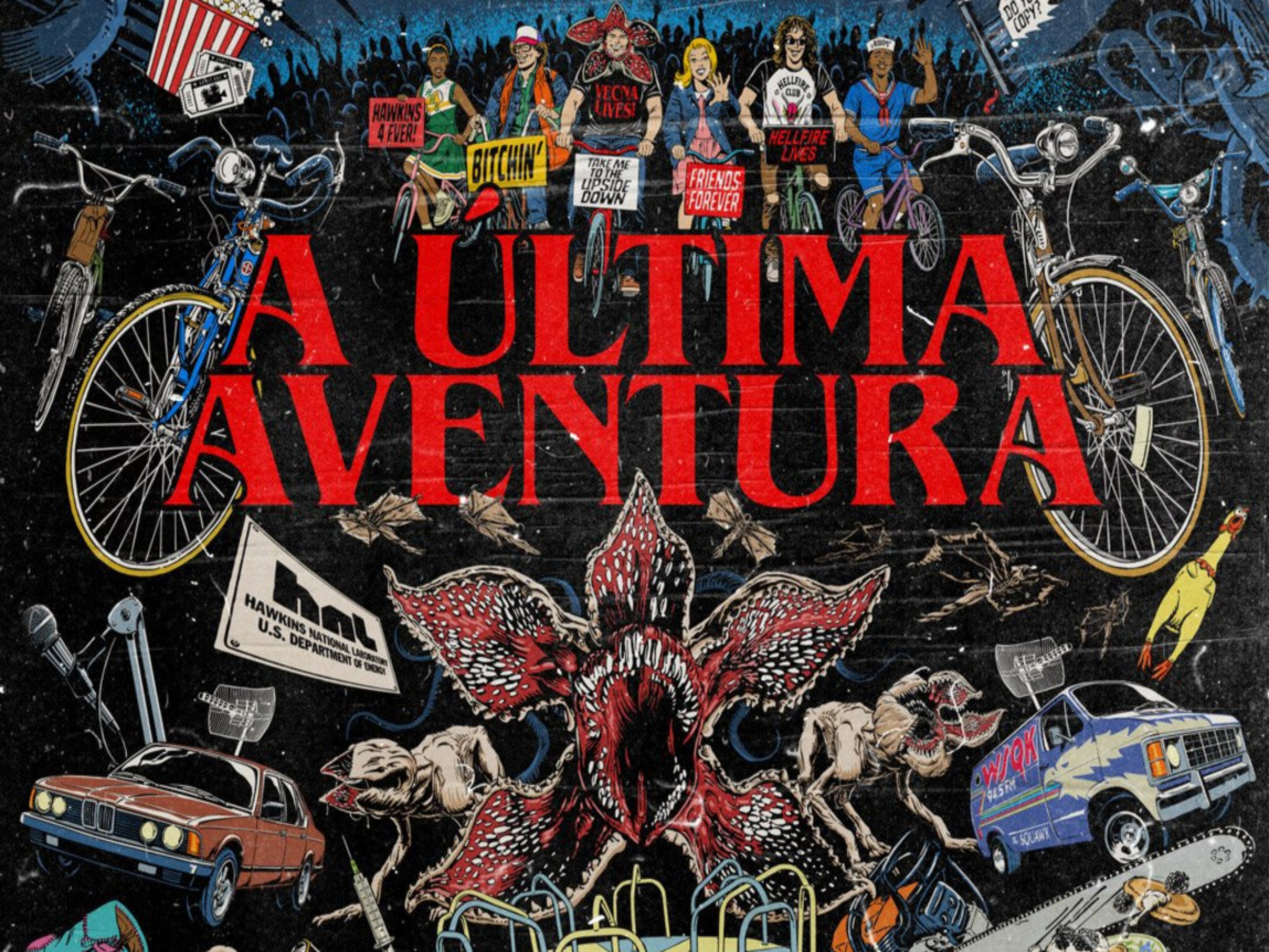 stranger-things Imagem colorida de poster de stranger things