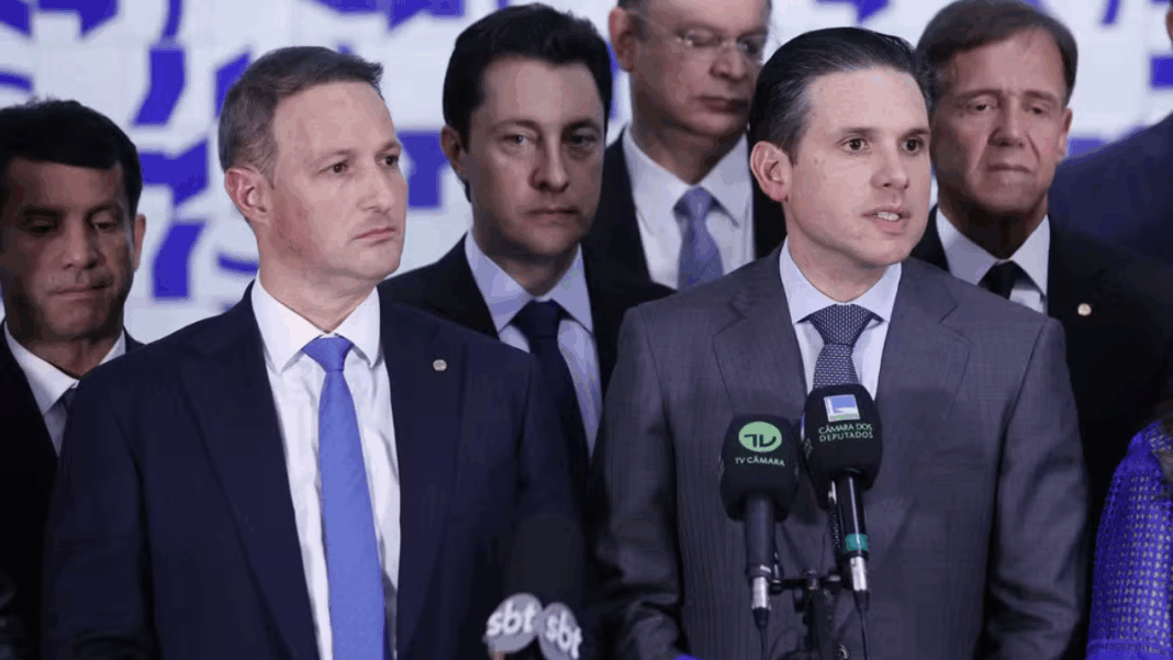 Hugo Motta e Guilherme Derrite