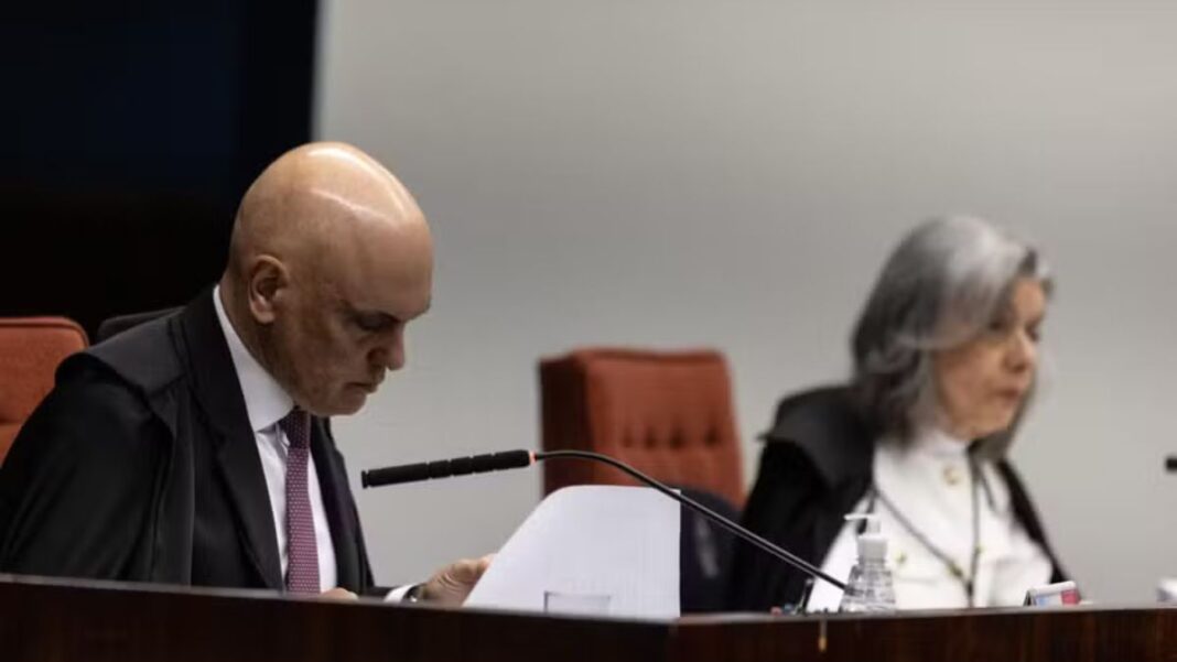Alexandre de Moraes e Cármen Lúcia no STF